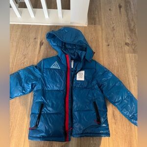 Topo Designs Coors Light puffer jacket